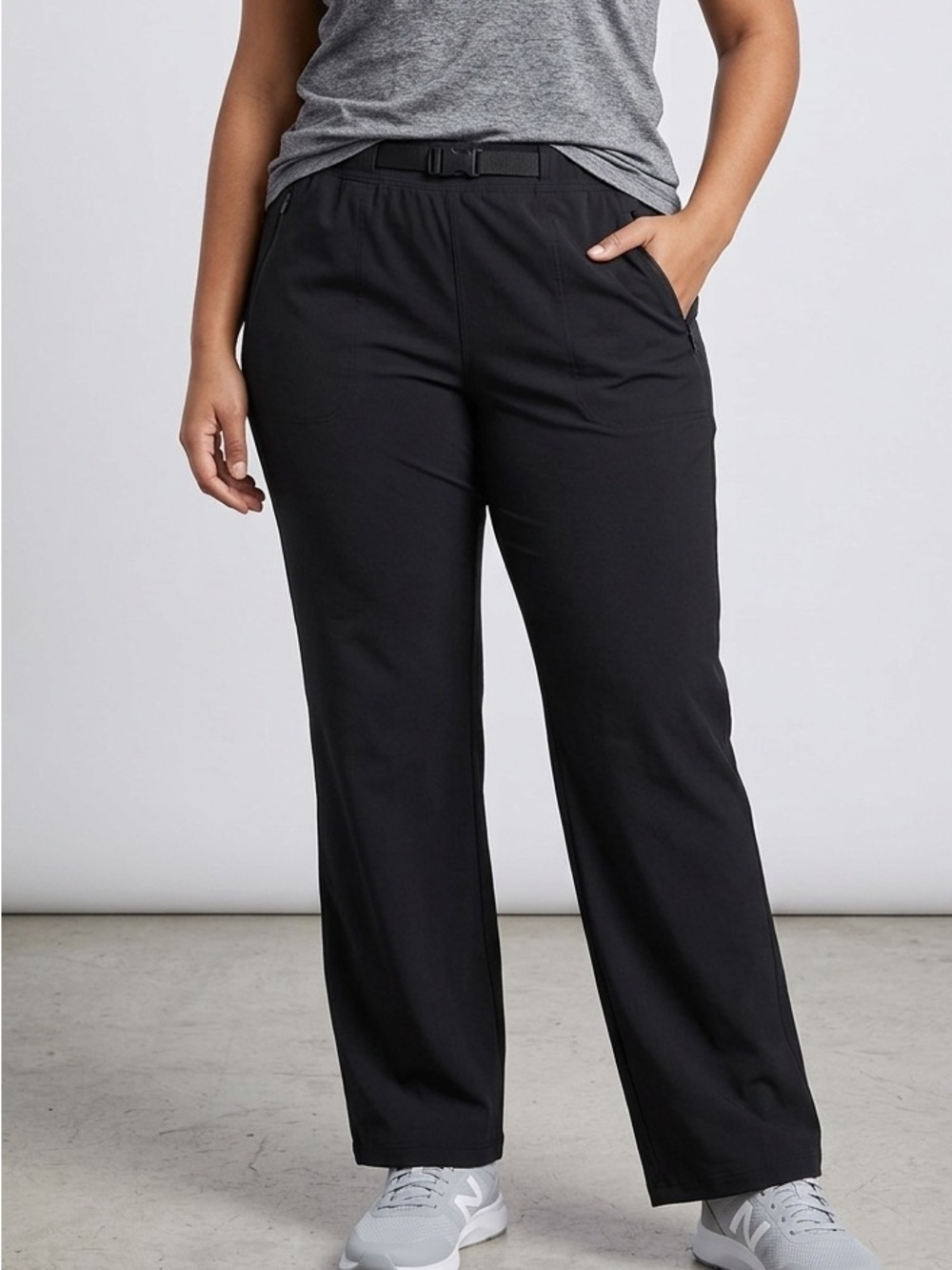 KIRKLAND SIGNATURE Black Elastic Waist, Tie Pull Athletic Pants XL